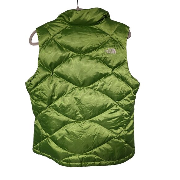 The North Face Women’s 700 Fill Down Vest Green Size Large Hiking Warm Bright - Picture 2 of 13